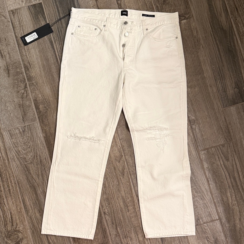 Edwin Women's Cream Cropped Pants